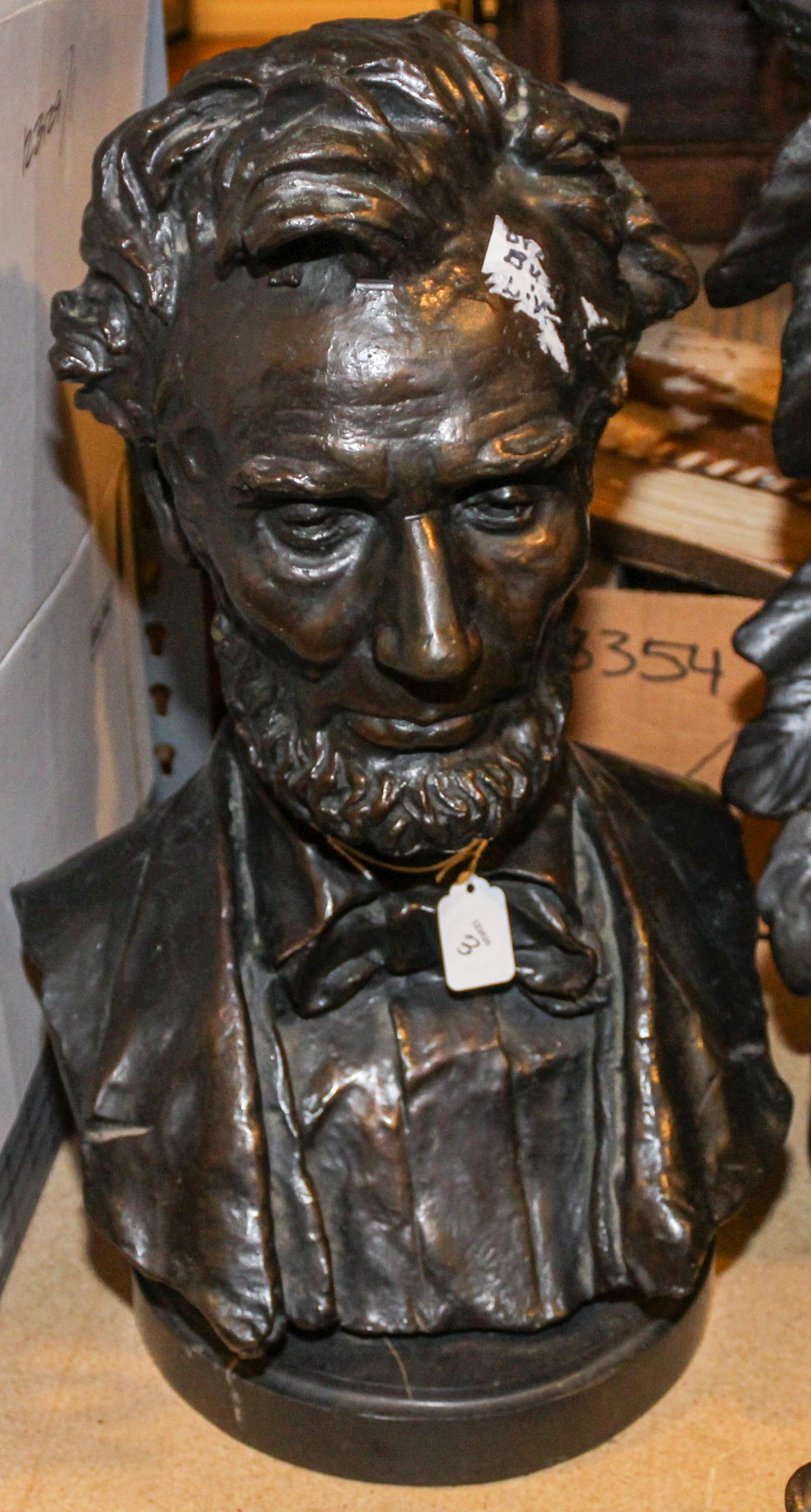 An American Bronze Bust Height 20 3/4 inches overall. — 20TH CENTURY