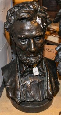 An American Bronze Bust Height 20 3/4 inches overall. — 20TH CENTURY