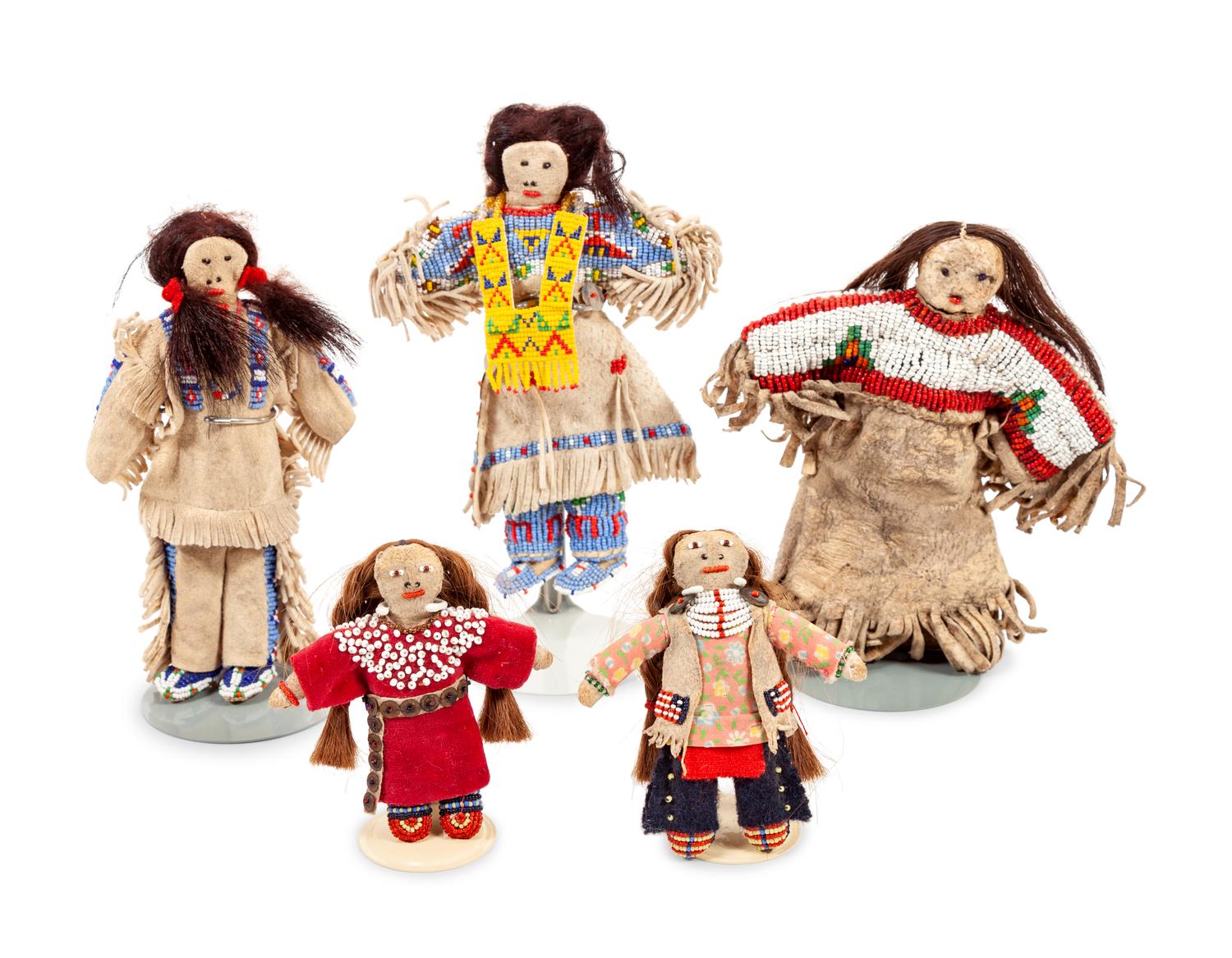 Collection of Plains Beaded Dolls