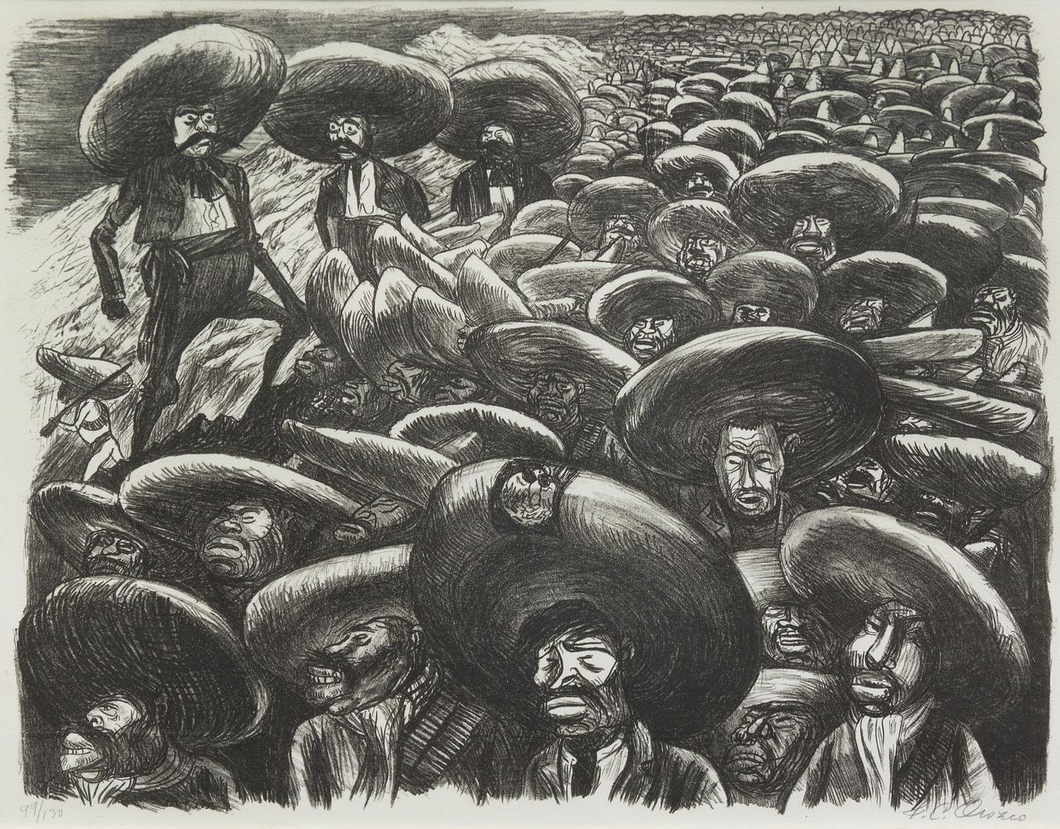 Jose Clemente Orozco, (Mexican, 1883-1949), Zapatistas, 1936