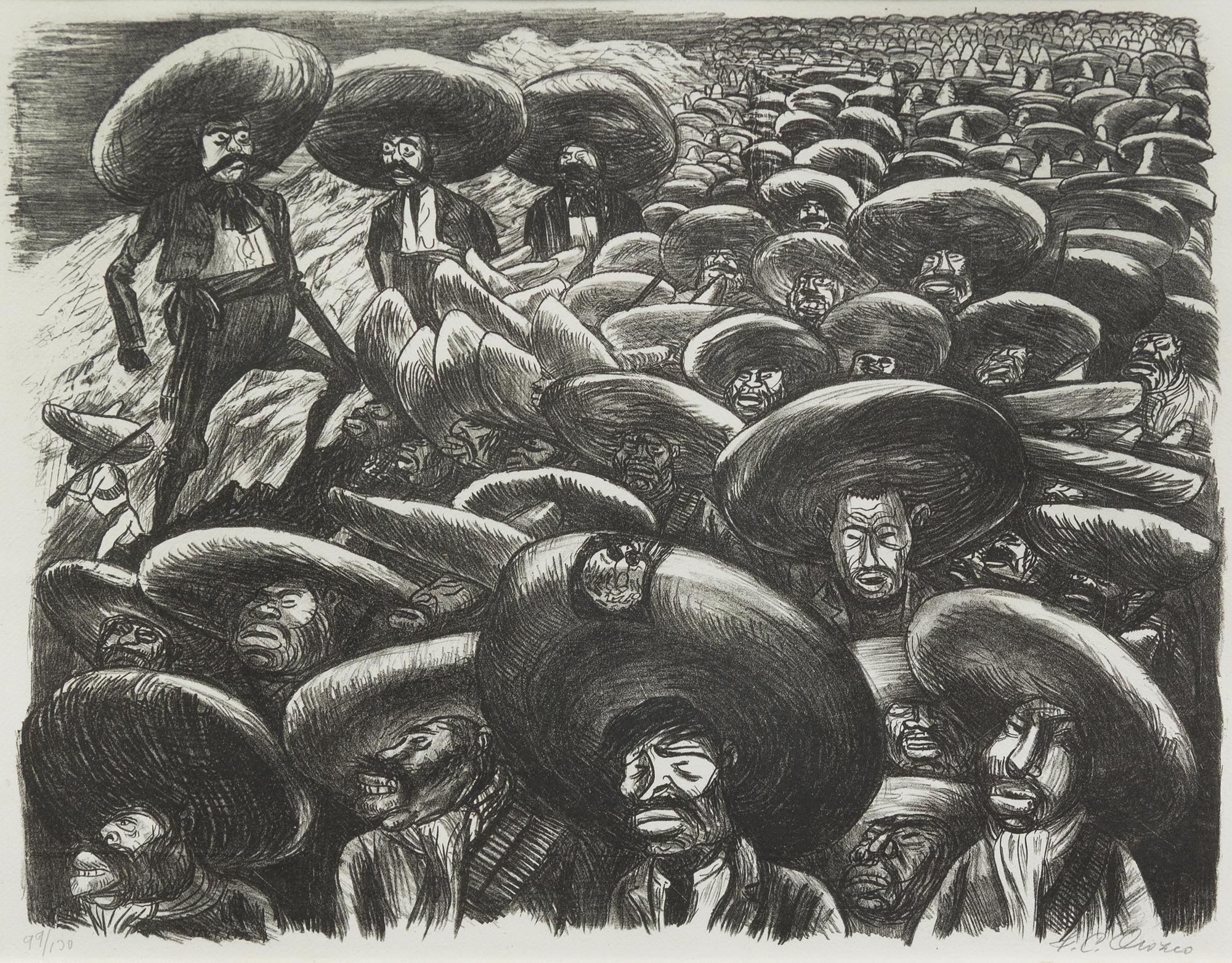 Jose Clemente Orozco, (Mexican, 1883-1949), Zapatistas, 1936