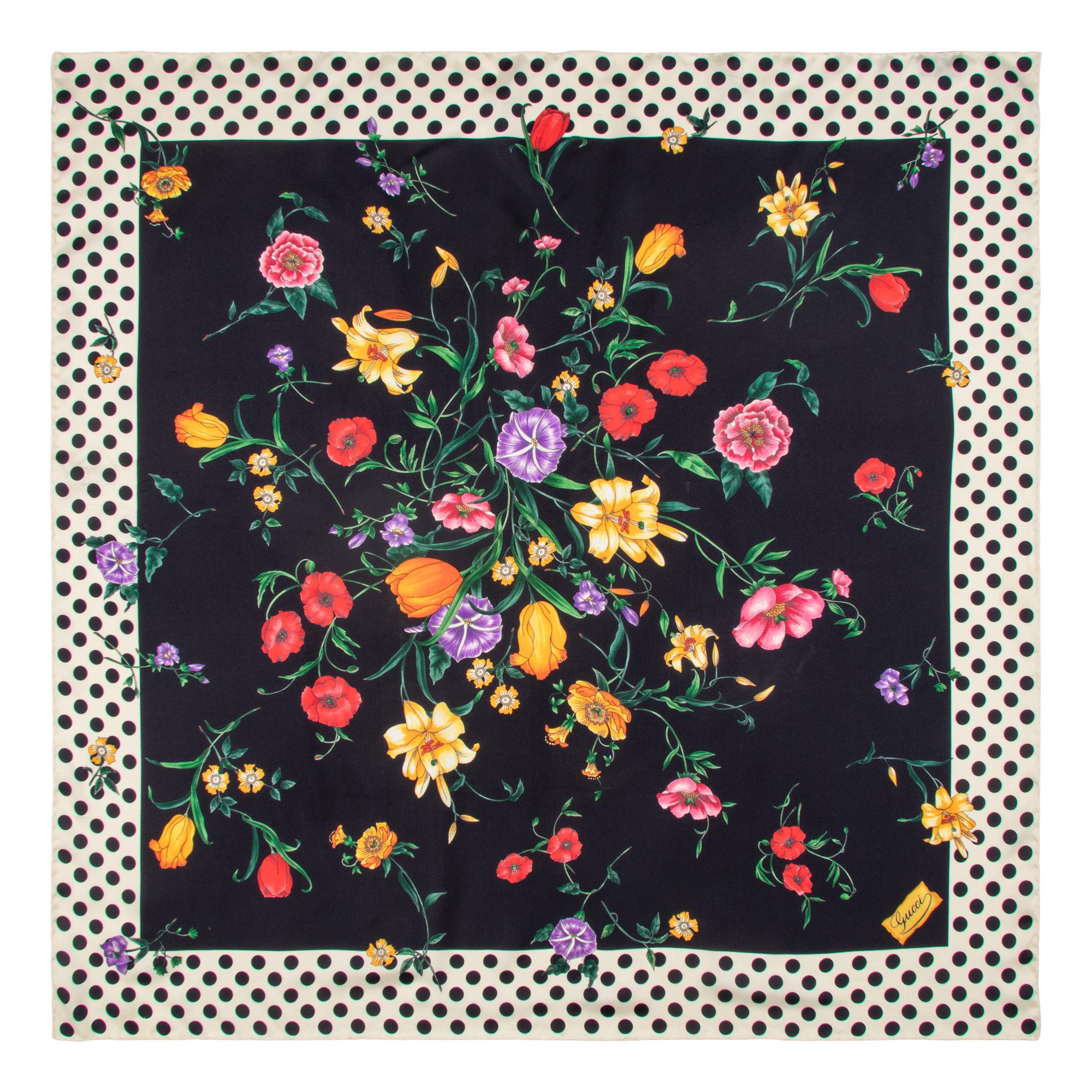 GUCCI & FENDI, THREE PRINTED SILK SCARVES