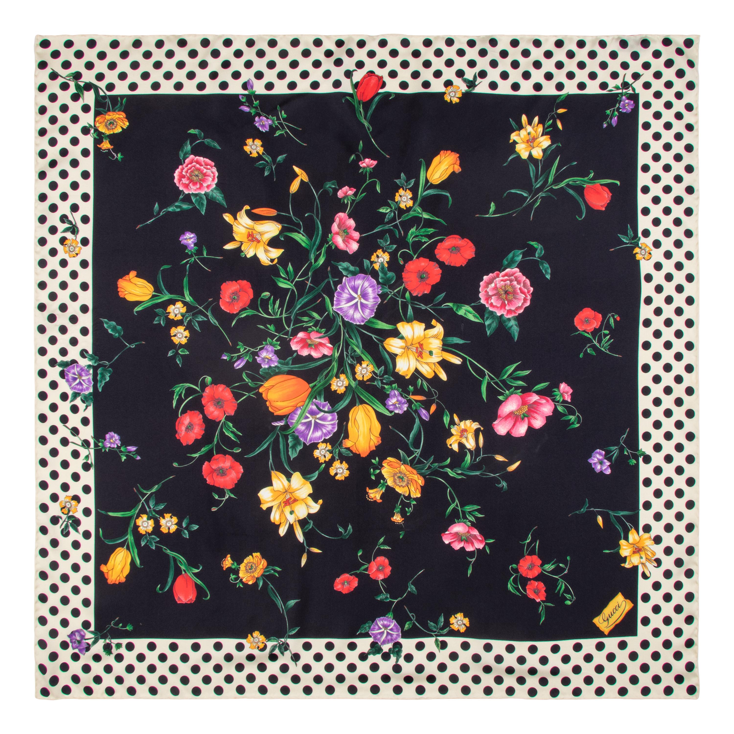 GUCCI & FENDI, THREE PRINTED SILK SCARVES