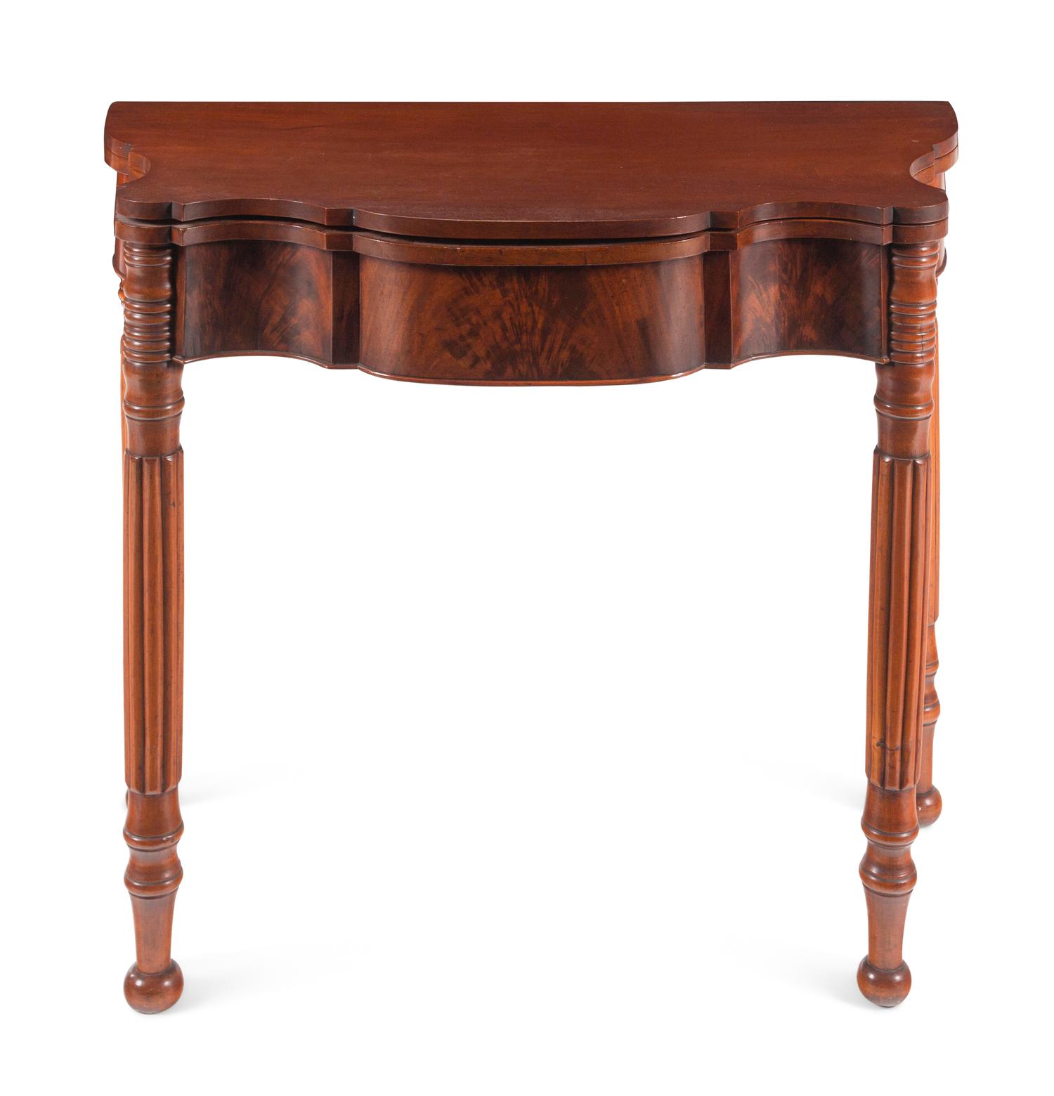 A Federal Mahogany Flip-Top Table