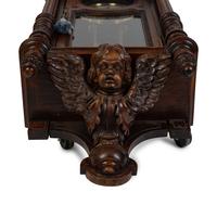 A Renaissance Revival Carved Walnut Regulator Clock