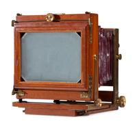 [EARLY PHOTOGRAPHY]. Eastman Dry Plate & Film Co. Interchangeable View camera. Rochester, NY, ca late 1886-1887.