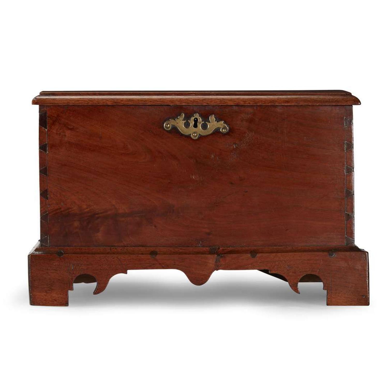 Miniature Chippendale walnut chest late 18th century