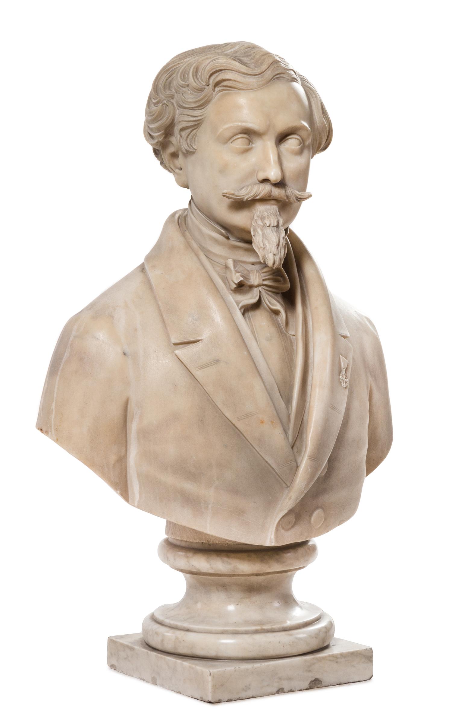 Artist Unknown, (Italian, 19th Century), Bust of a Mustachioed Man