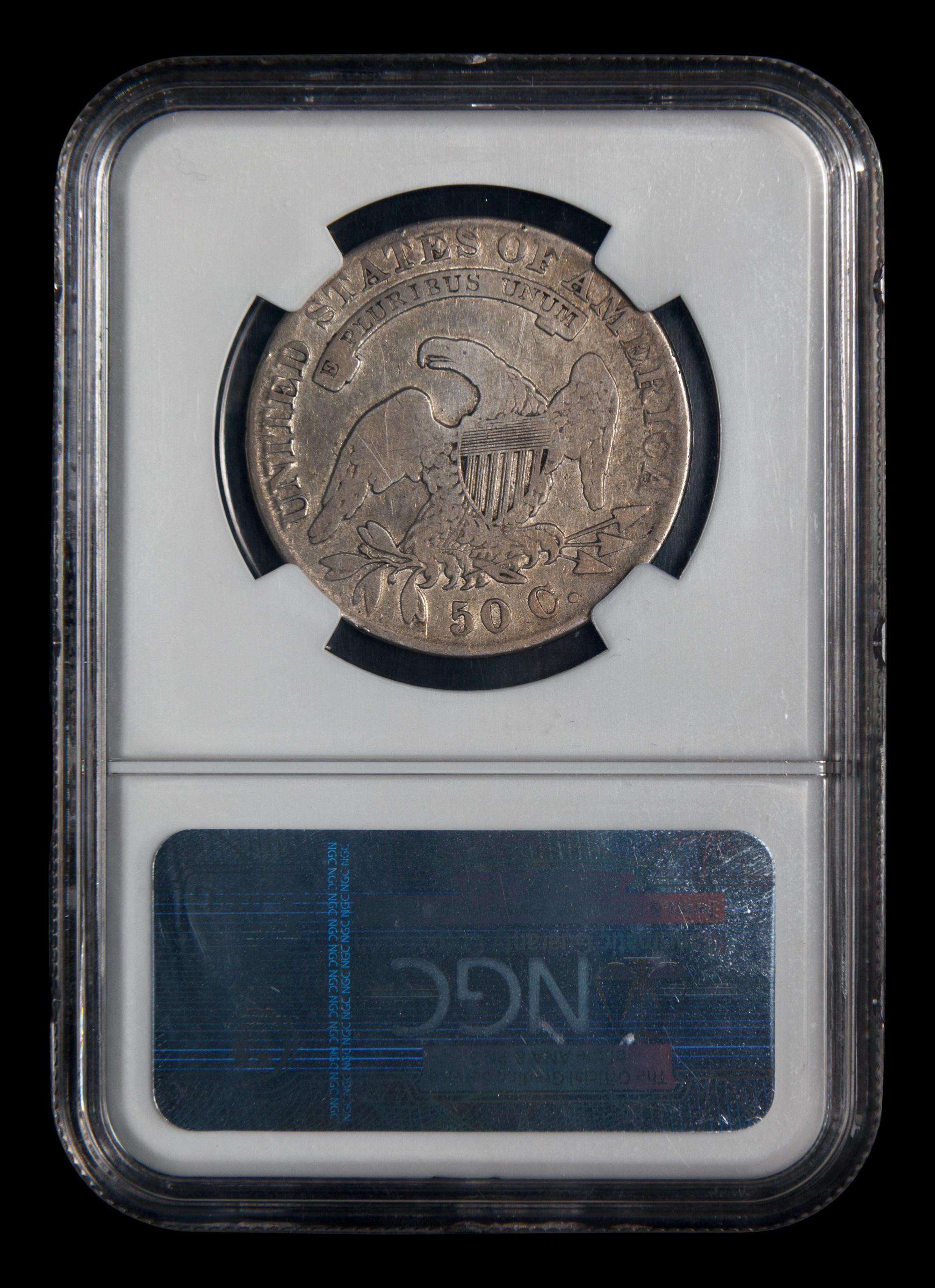 An 1830 Capped Bust 50c Coin (NGC VG Details-Improperly Cleaned)