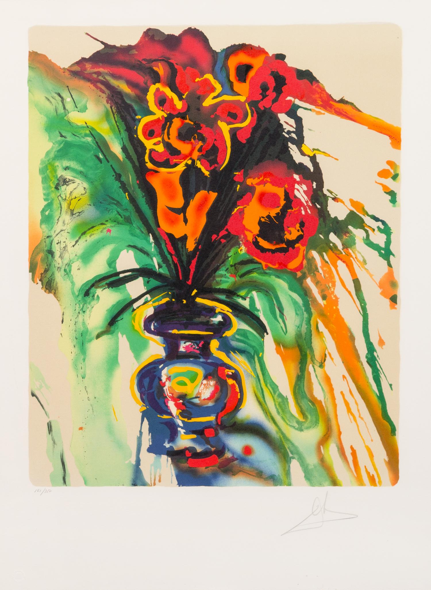 Salvador Dali, (Spanish, 1904 - 1989), Gala's Bouquet (Flowers for Gala) and Vanishing Face (Printemps de Gala) (two works from Fleurs