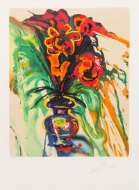 Salvador Dali, (Spanish, 1904 - 1989), Gala's Bouquet (Flowers for Gala) and Vanishing Face (Printemps de Gala) (two works from Fleurs