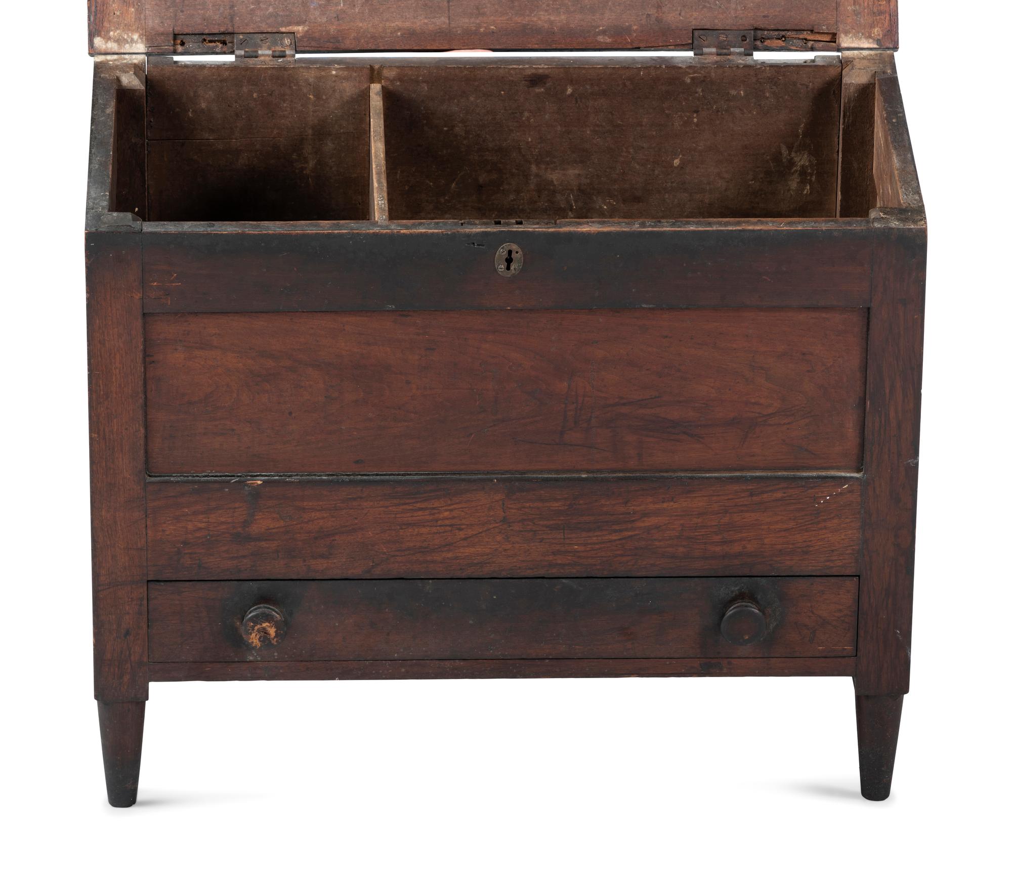 A Federal Walnut One-Drawer Sugar Chest