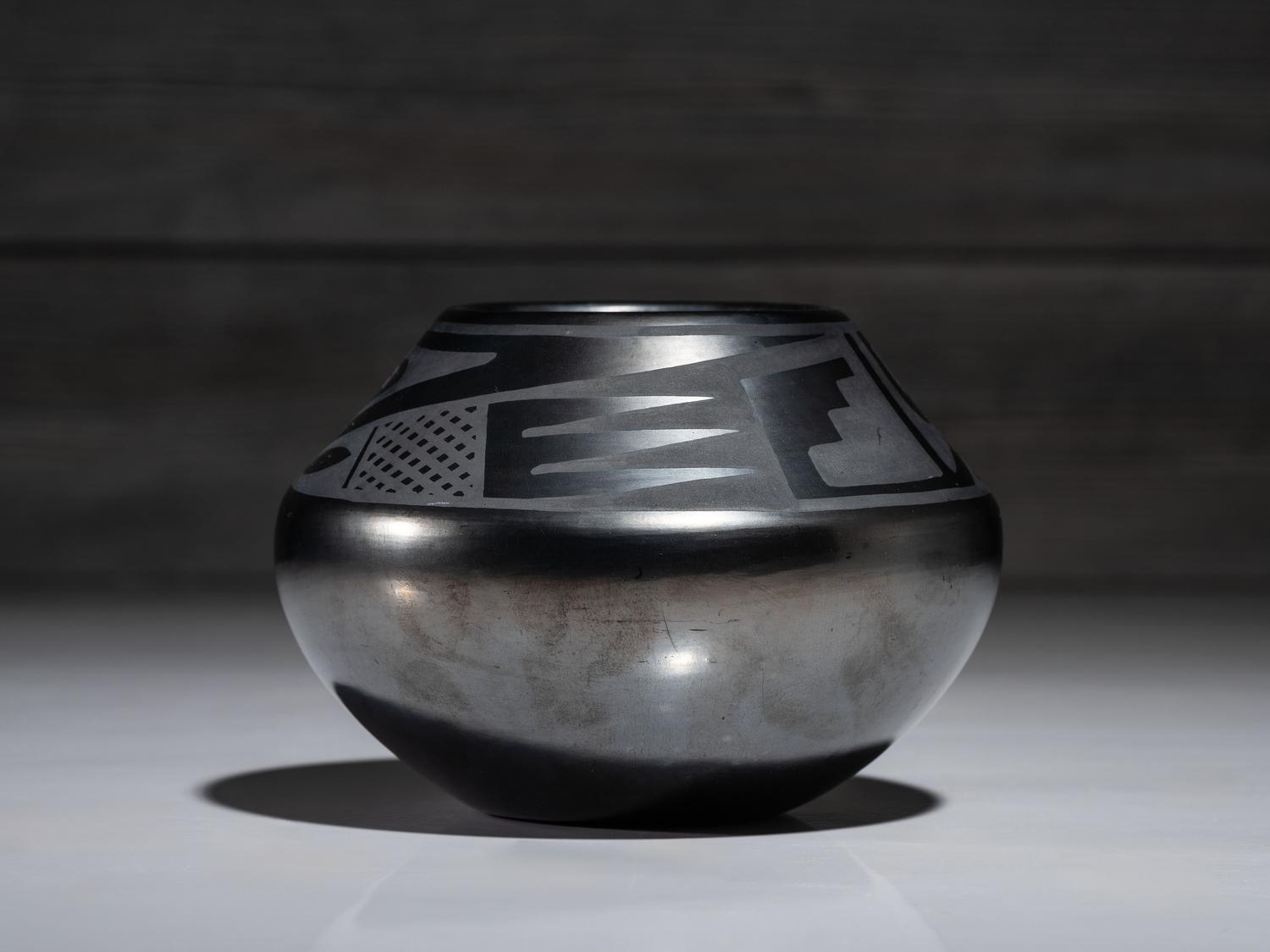 Pottery Jar with High Gunmetal Finish June 1969