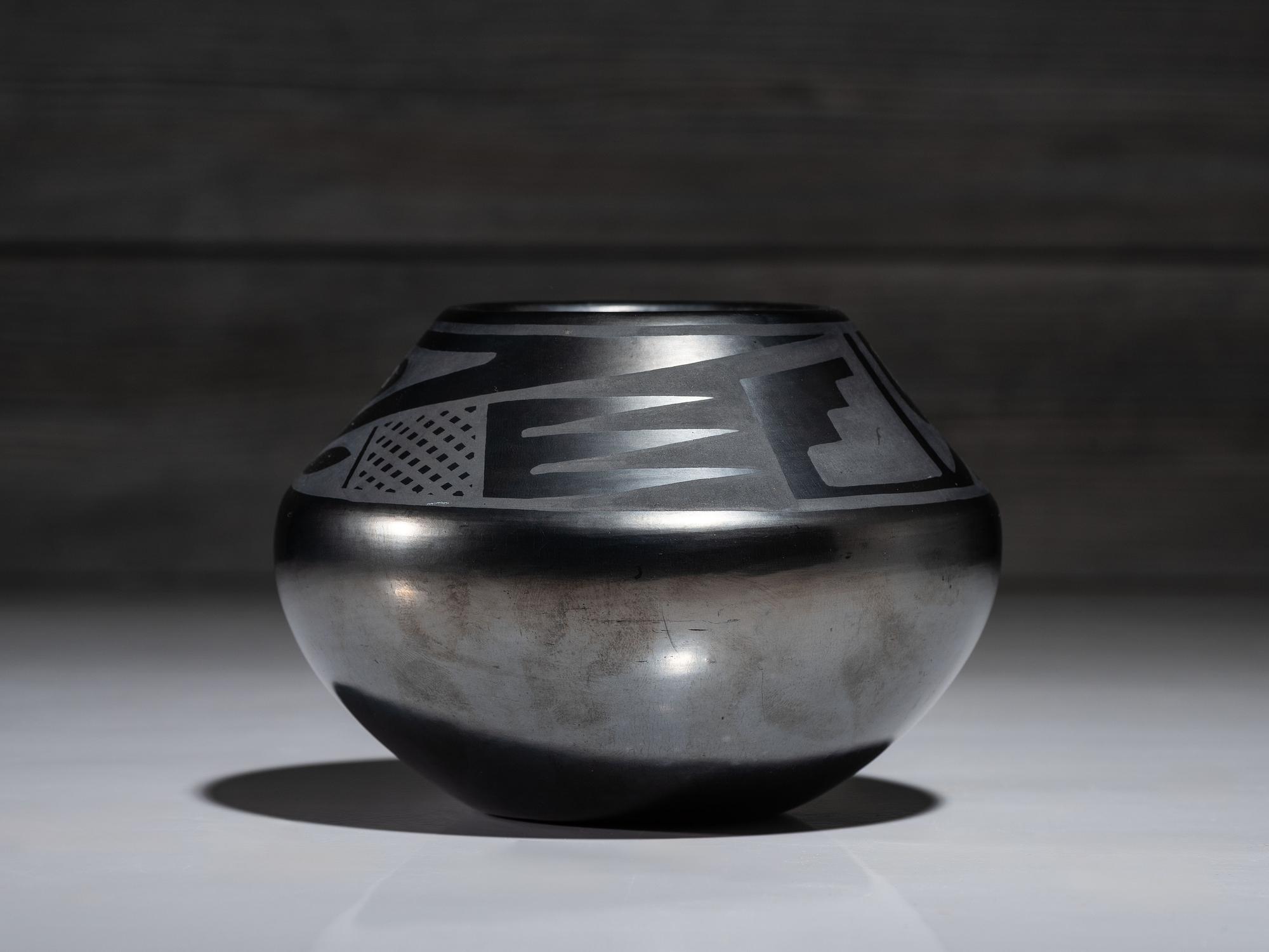 Pottery Jar with High Gunmetal Finish June 1969