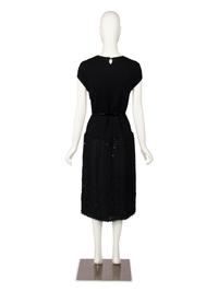 Chanel Black Sequined Dress, Belt, and Scarf, Autumn 2004