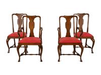 A Suite of Ten Queen Anne Style Mahogany Dining Chairs — 20th Century