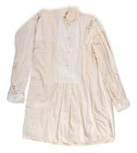 Civil War-period man's dress shirt with original buttons.