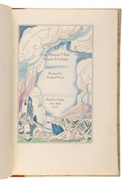 VOLTAIRE, Francois Marie Arouet de (1694-1778). Candide . Translated by Richard Aldington. New York: Random House, 1928.