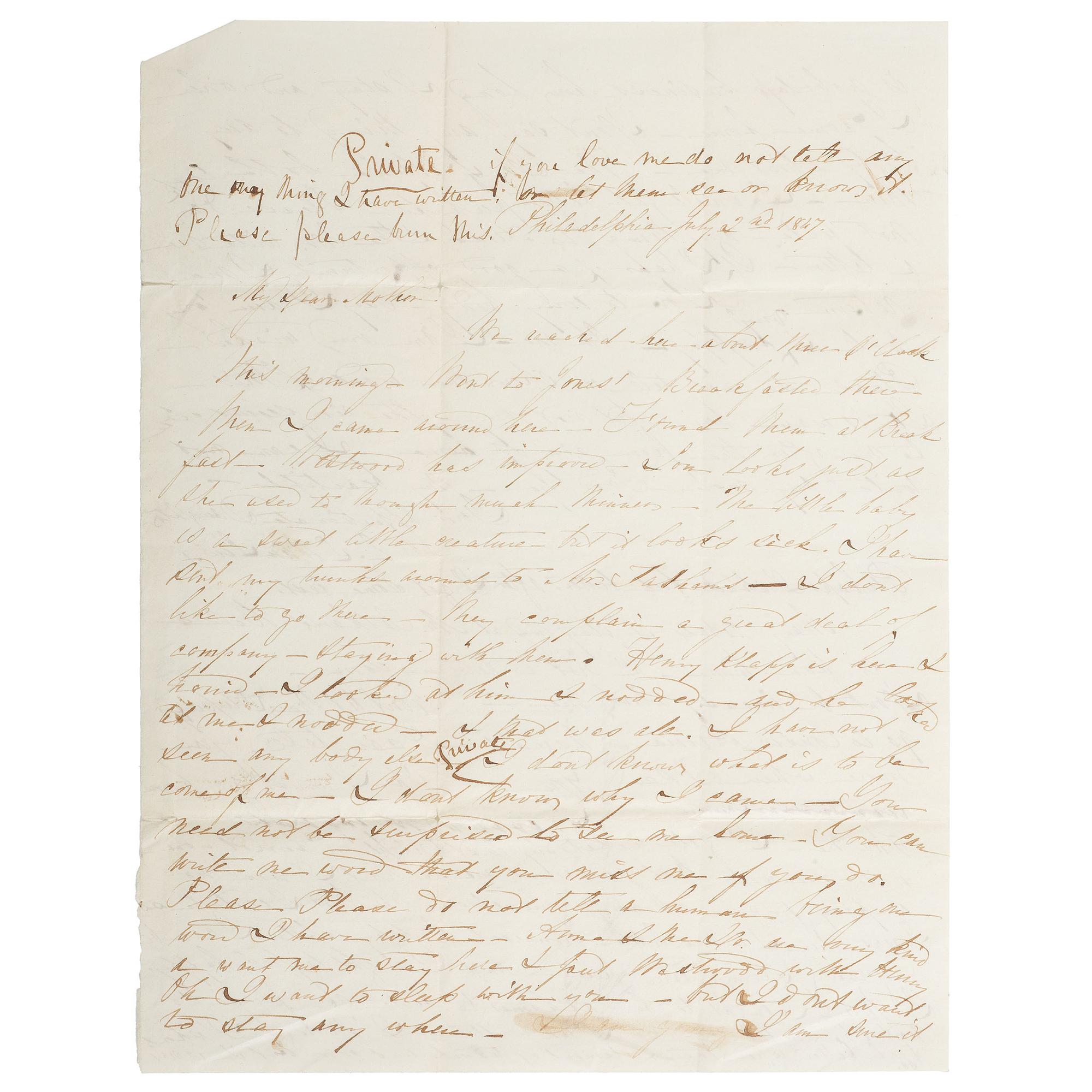 Van Lew Family Archive, Incl. Letters from Civil War Spymaster Elizabeth Van Lew and Slave-Turned-Spy Mary Bowser