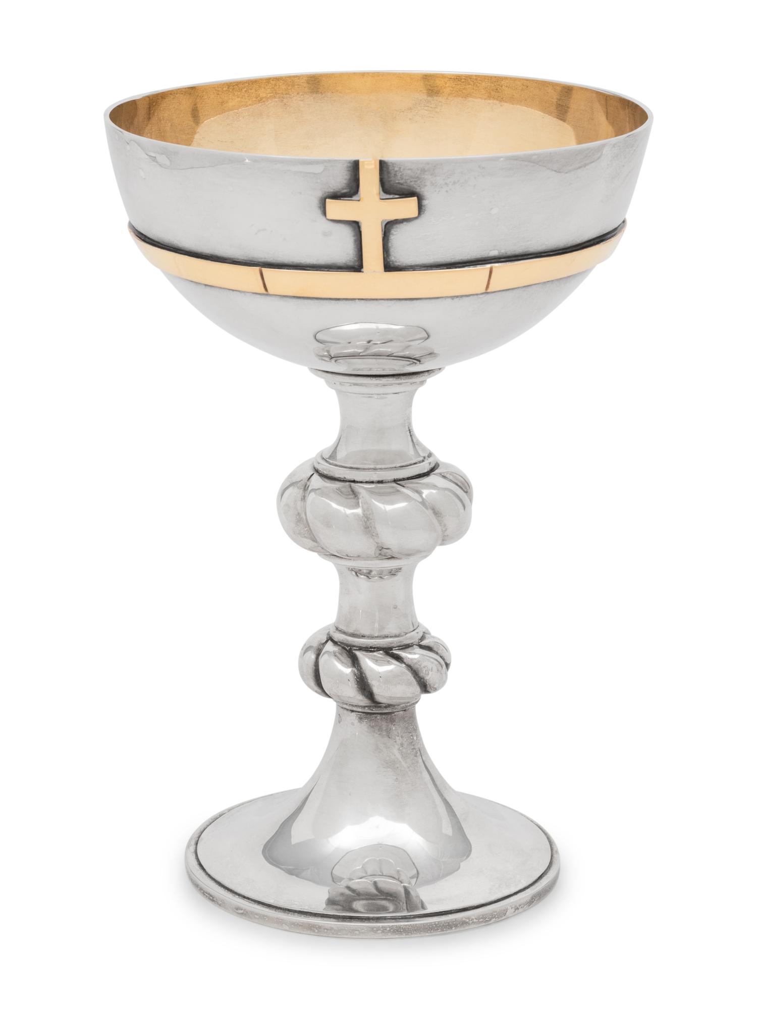 An American Parcel-Gilt Silver Chalice
