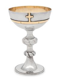 An American Parcel-Gilt Silver Chalice