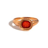 A Neoclassical Gold and Carnelian Finger Ring with a Sacrificial Scene