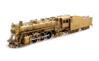 A United Scale Models Brass HO-Gauge 4-6-4 Locomotive and Tender