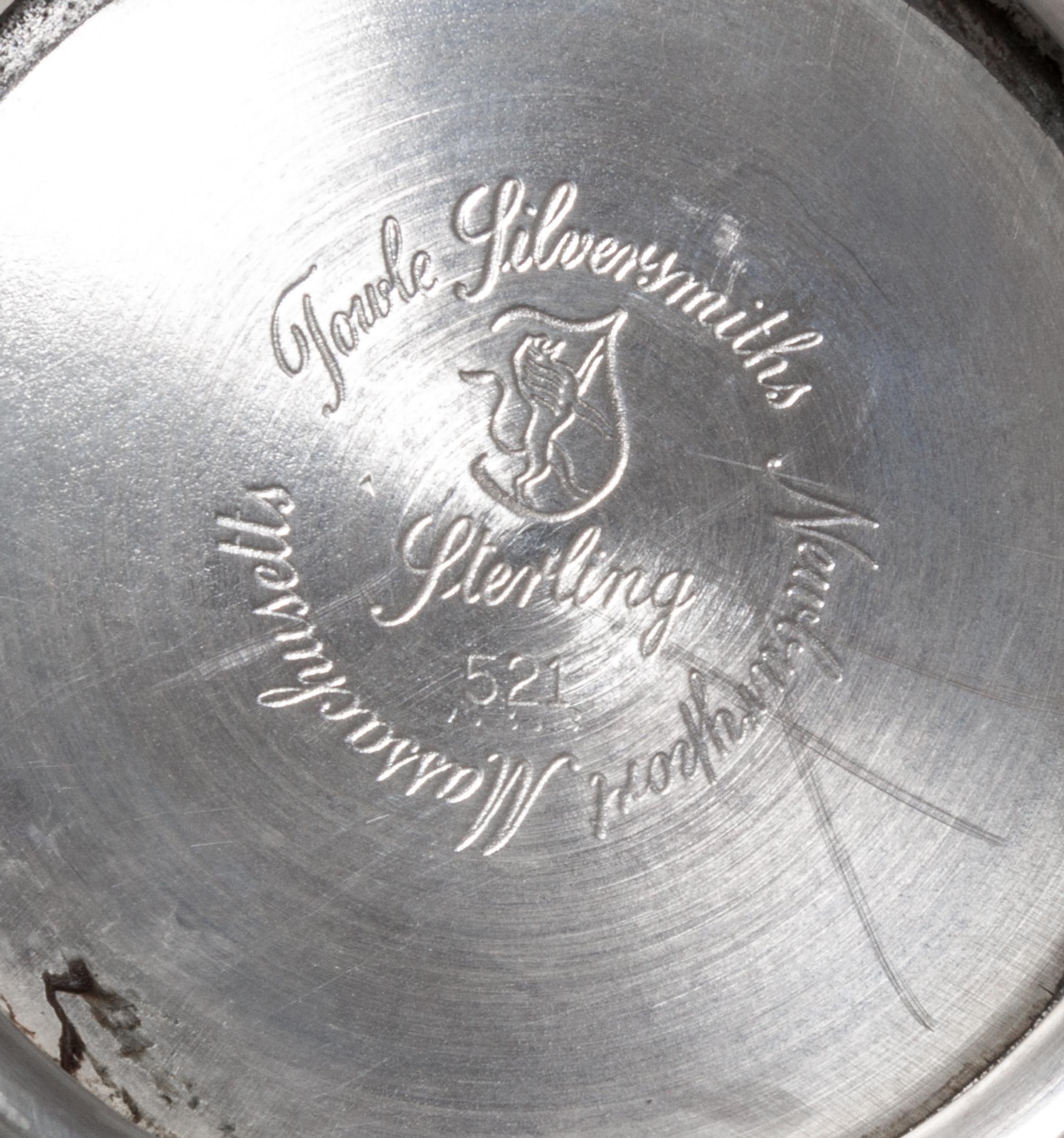 A Group of Three American Silver Presentation Bowls, Towle Silversmiths, Newburyport, MA, "Revere" style, with enamel interiors.