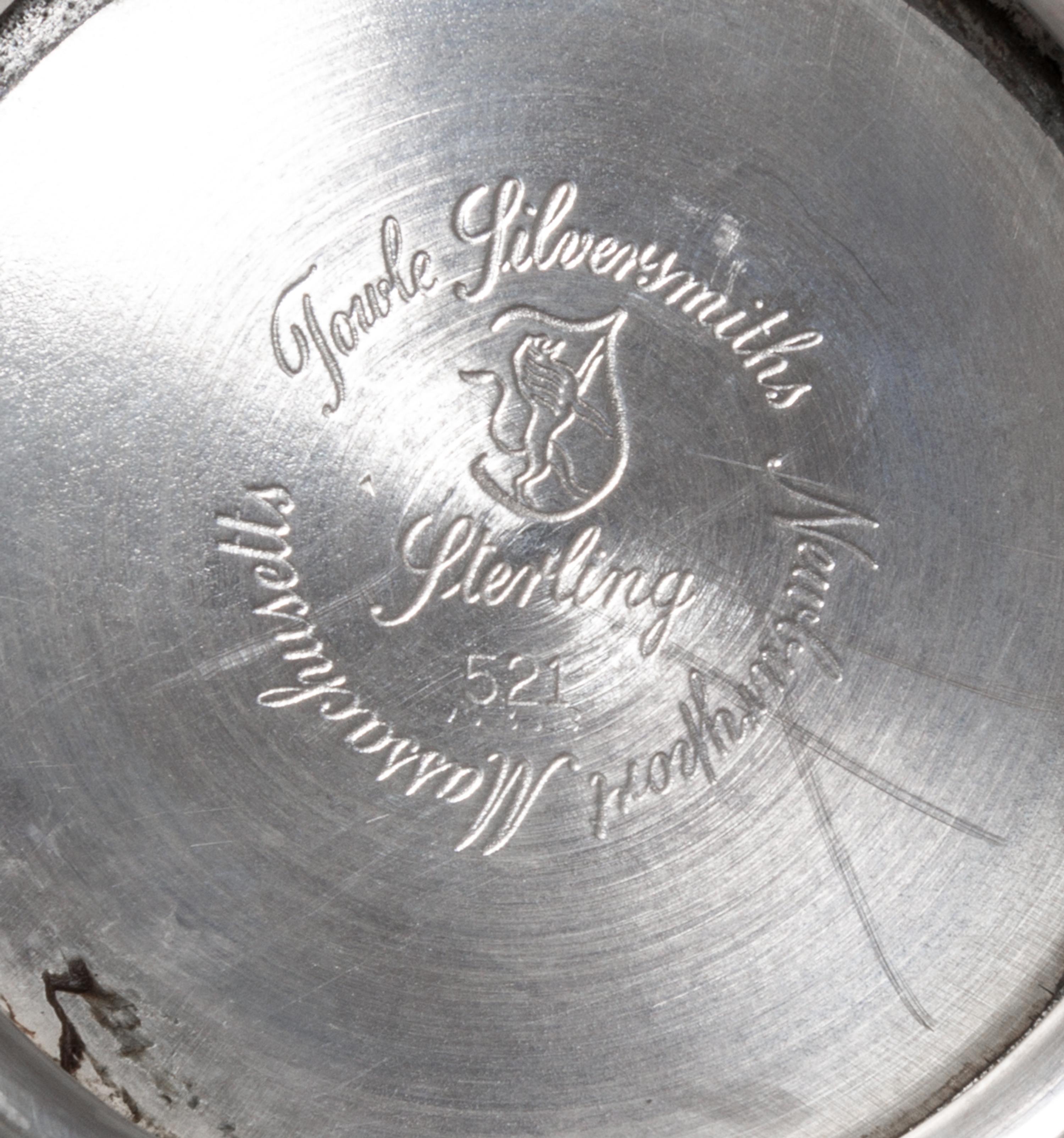 A Group of Three American Silver Presentation Bowls, Towle Silversmiths, Newburyport, MA, "Revere" style, with enamel interiors.