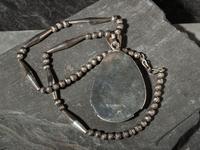Silver and 54K Morenci Web Turquoise Necklace