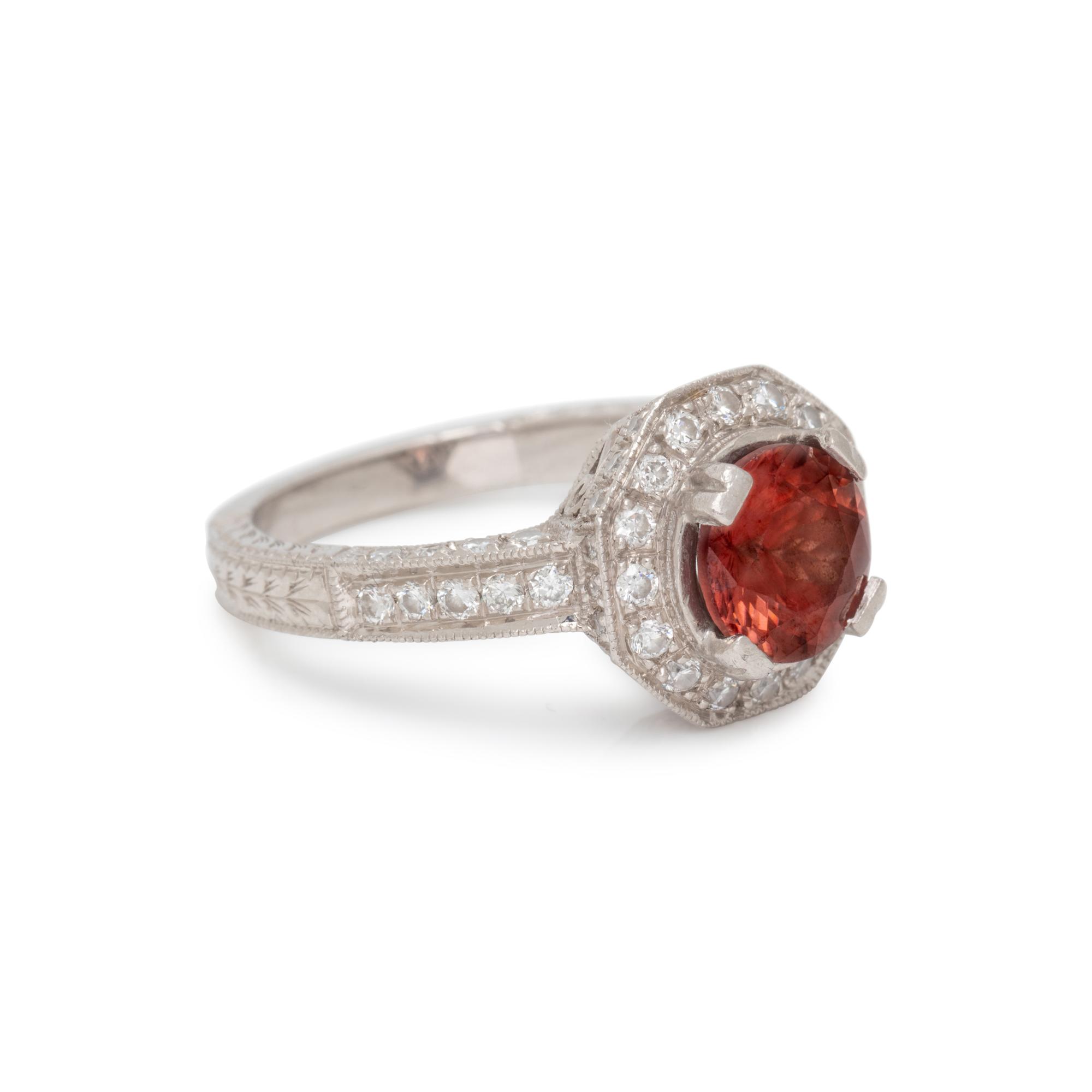ZIRCON AND DIAMOND RING
