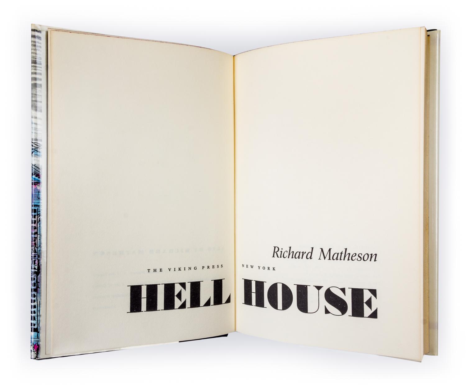 MATHESON, RICHARD. 2 signed works: Hell House (1971) and A Stir of Echoes (1958).