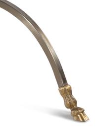 A Pair of Steel and Brass Side Tables in the Style of Maison Jansen