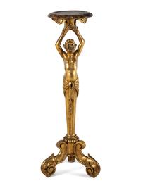 An Italian Carved Giltwood Figural Stand