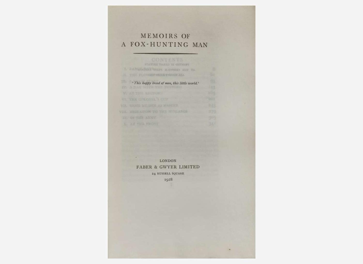 [Literature] Sassoon, Siegfried: The Sherston Trilogy