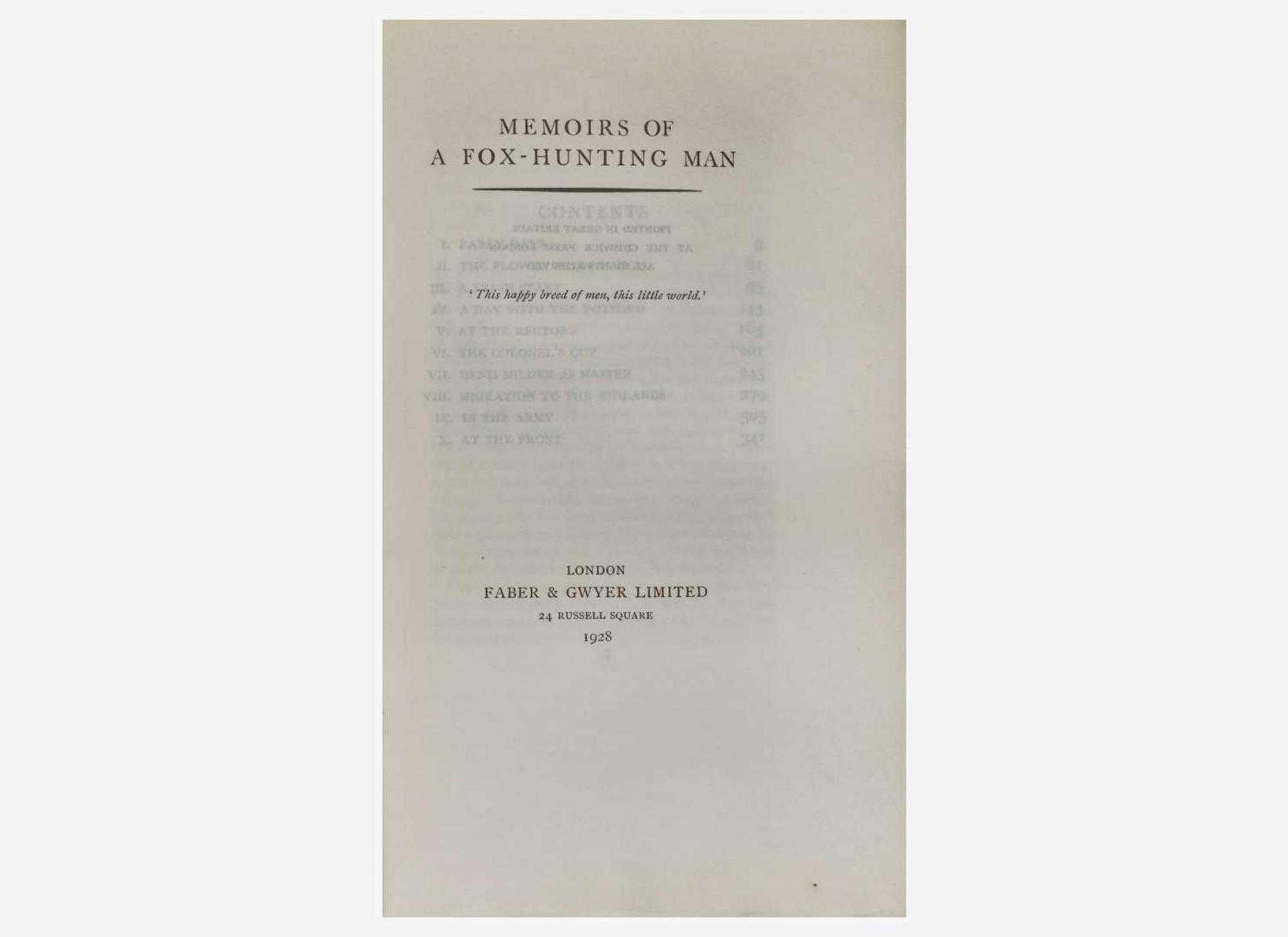 [Literature] Sassoon, Siegfried: The Sherston Trilogy