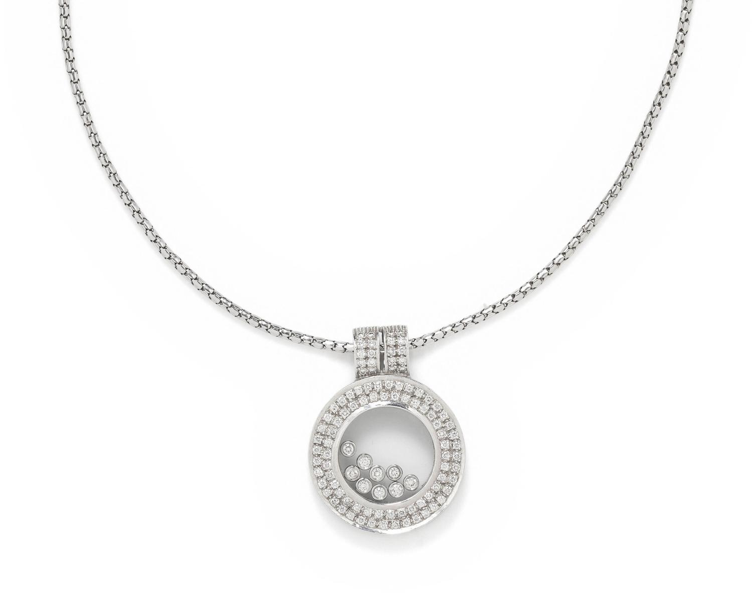 WHITE GOLD AND DIAMOND PENDANT/NECKLACE