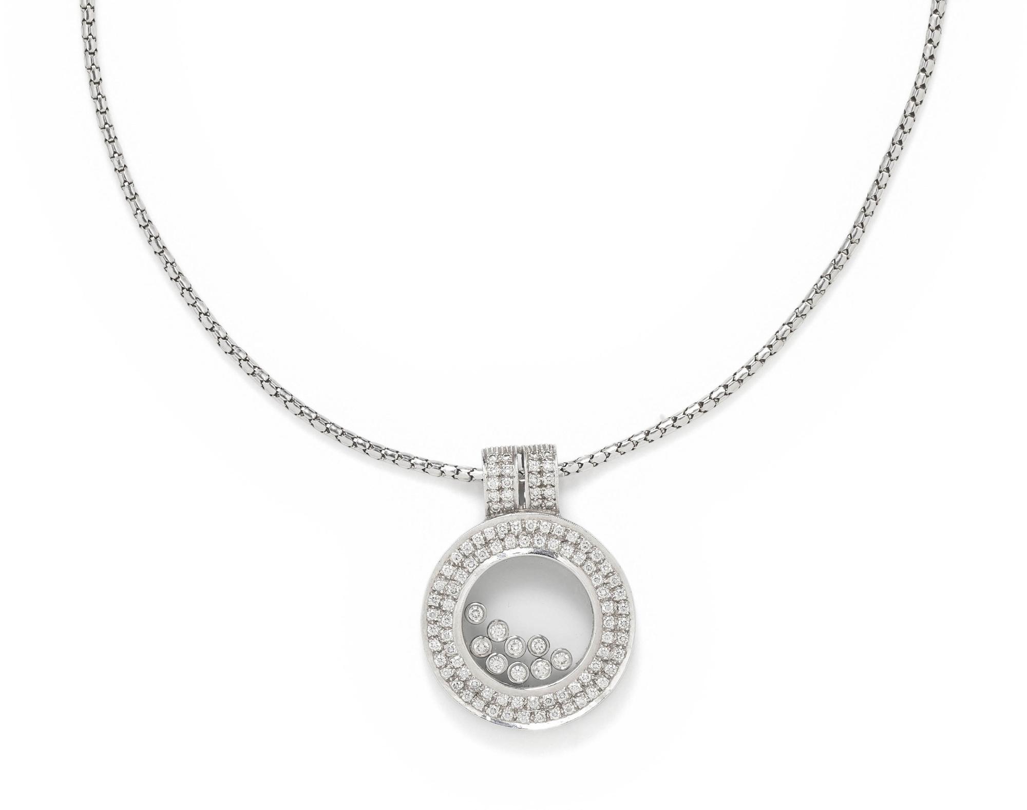 WHITE GOLD AND DIAMOND PENDANT/NECKLACE