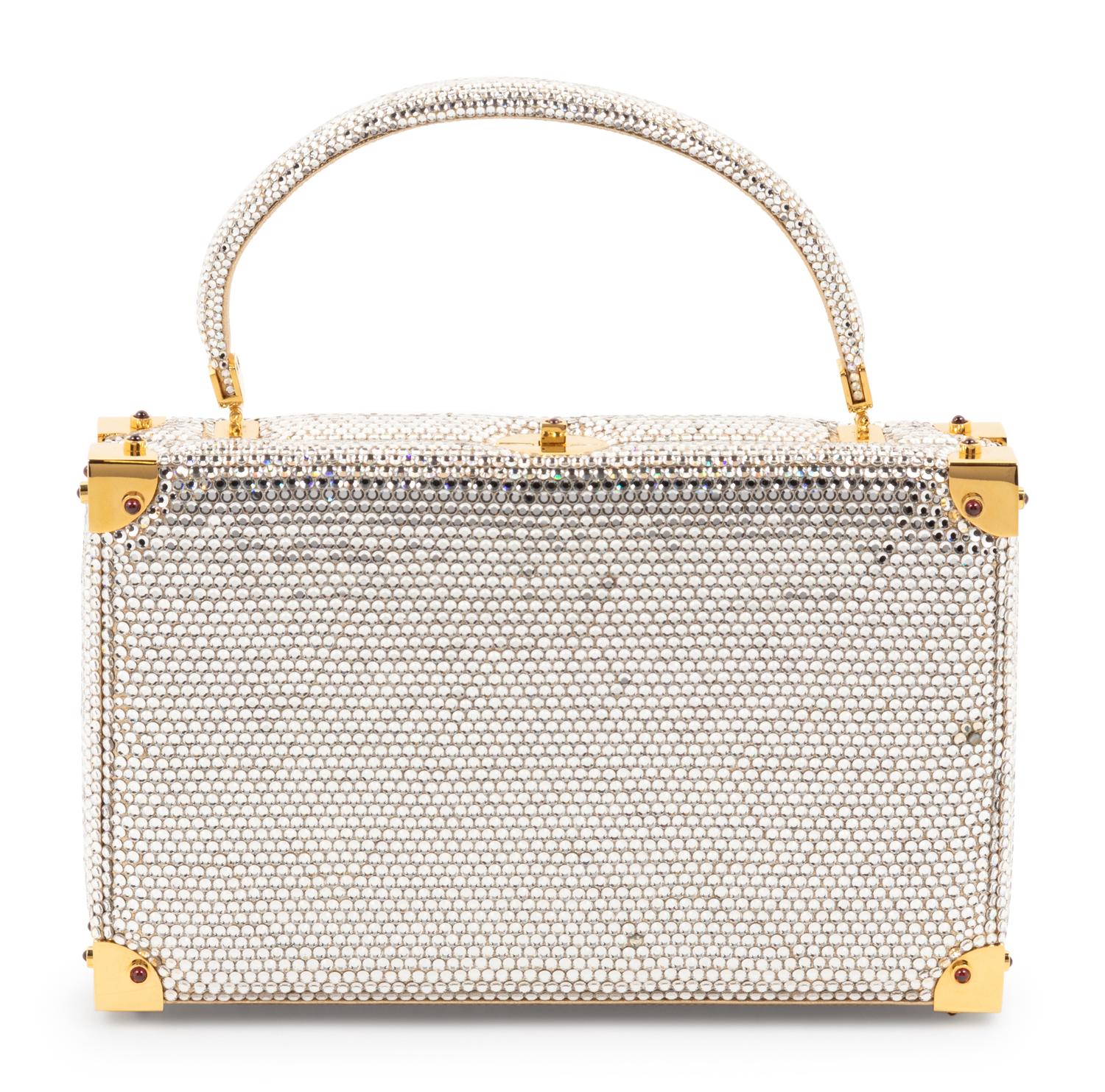 Judith Leiber Rhinestone Suitcase Handbag