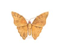 ANTIQUE, YELLOW GOLD BUTTERFLY BROOCH