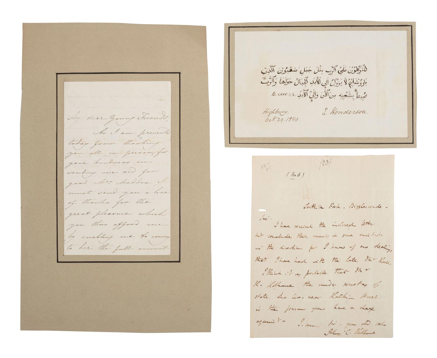 [AUTOGRAPHS]. Signatures of British notables, including REYNOLDS, HARDY, ELIOT, and DOYLE.