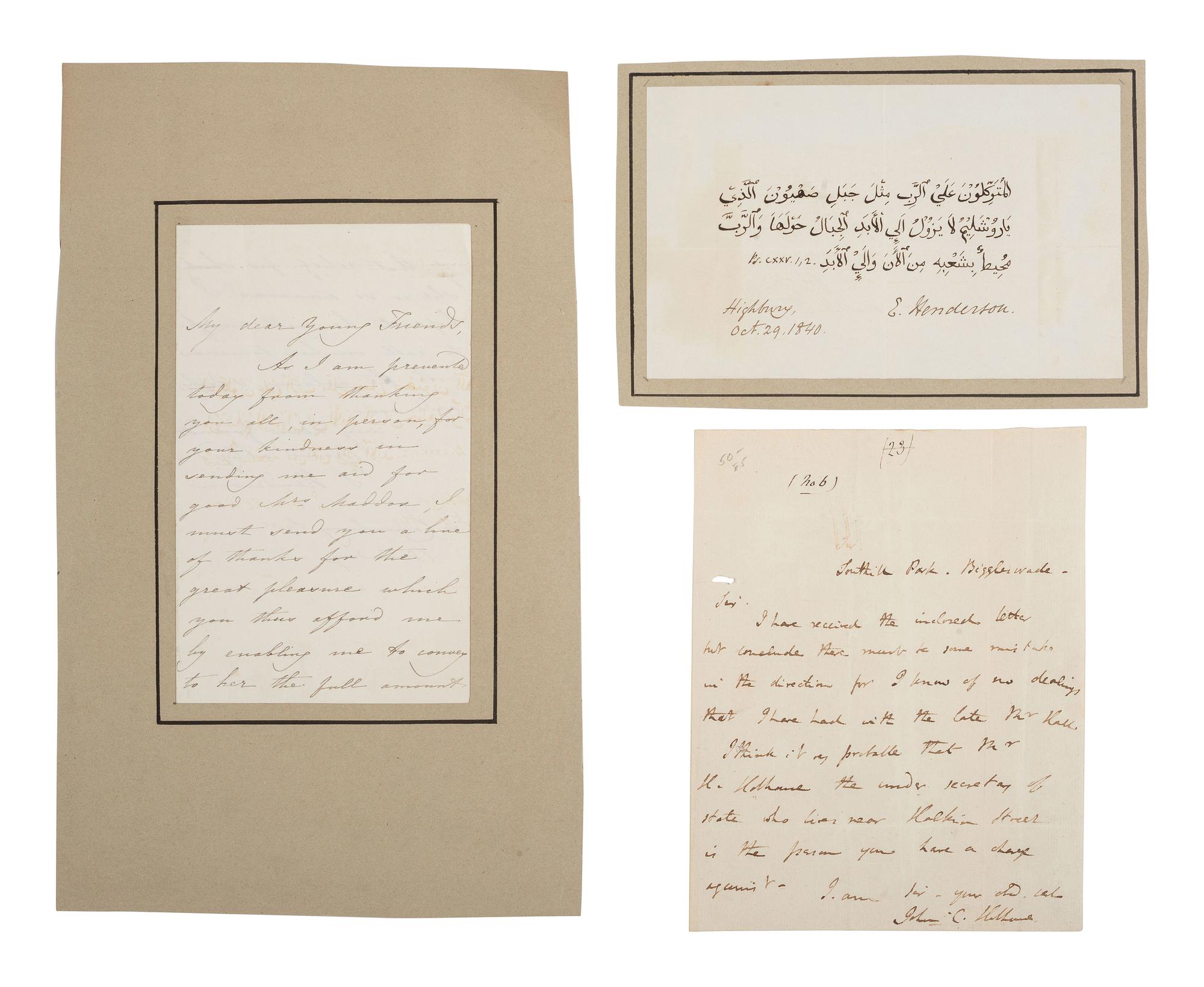[AUTOGRAPHS]. Signatures of British notables, including REYNOLDS, HARDY, ELIOT, and DOYLE.