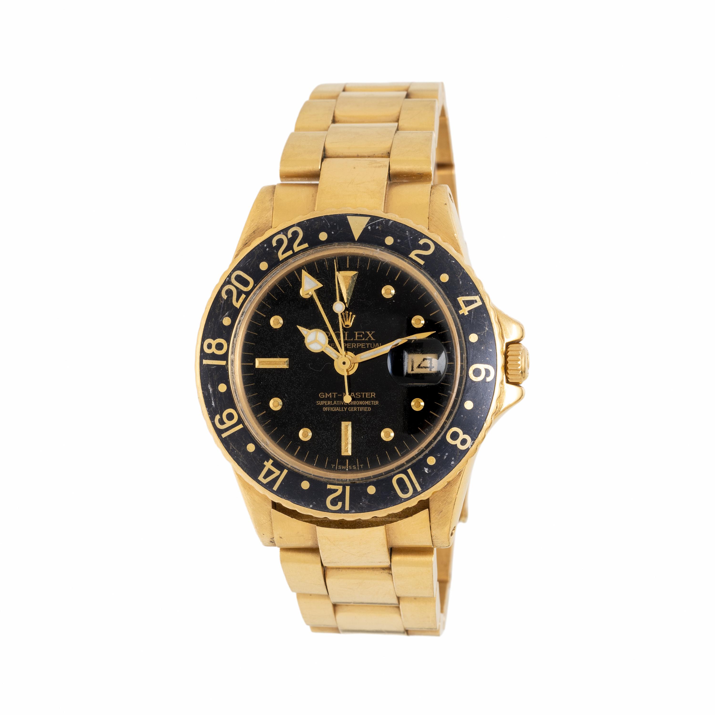 Rolex, Ref. 1675, 18K Yellow Gold 'GMT Master' Watch with 'Gilt' Dial