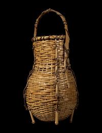 A Japanese Ikebana Bamboo Basket