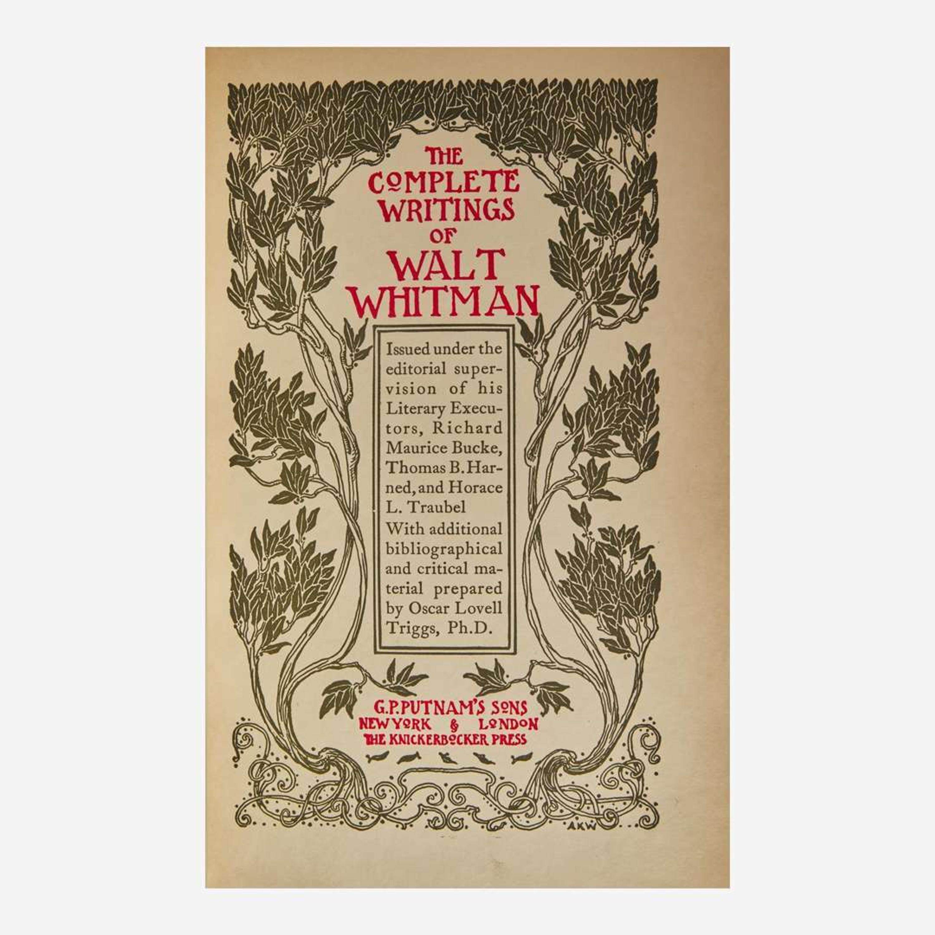 [Literature] Whitman, Walt The Complete Writings of Walt Whitman