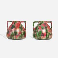 A pair of Astra Ware twin-handled lustre glazed vases Minton, Hollins & Co., England, circa 1917-1934
