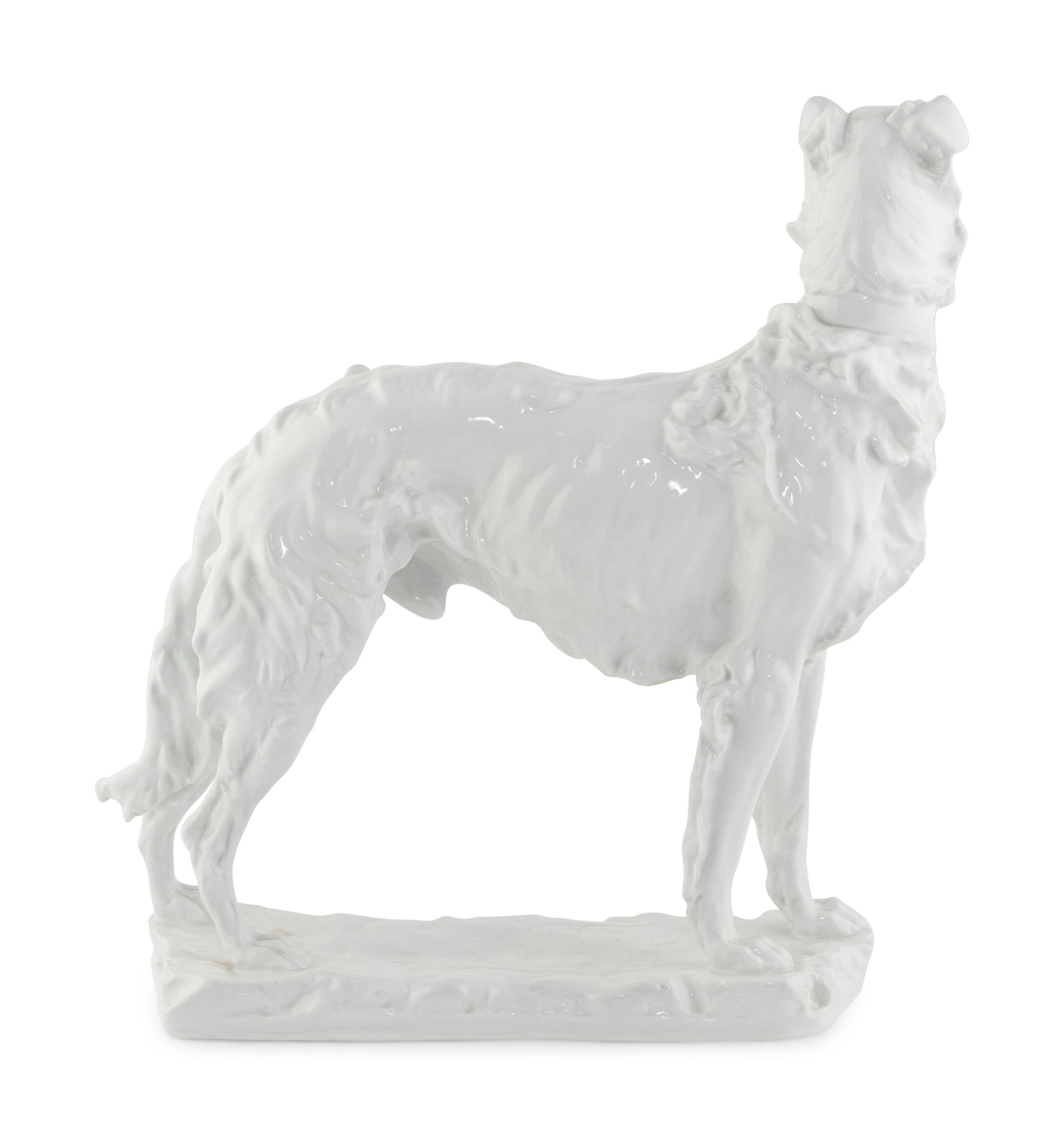 A Herend Porcelain Model of a Russian Greyhound