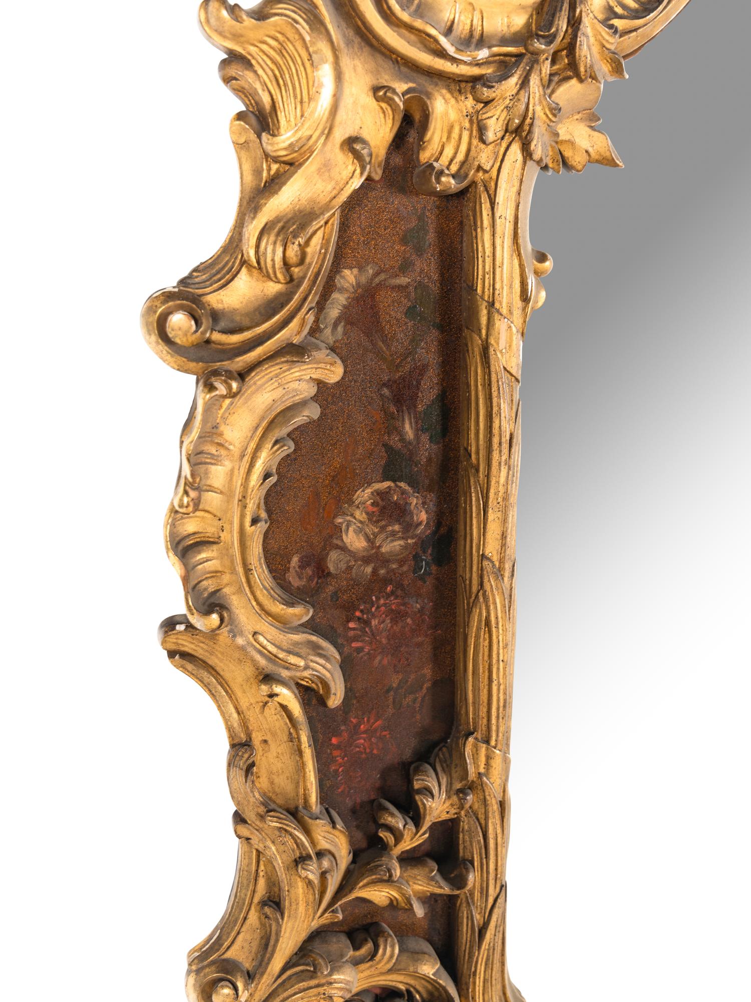An Italian Rococo Style Giltwood Mirror