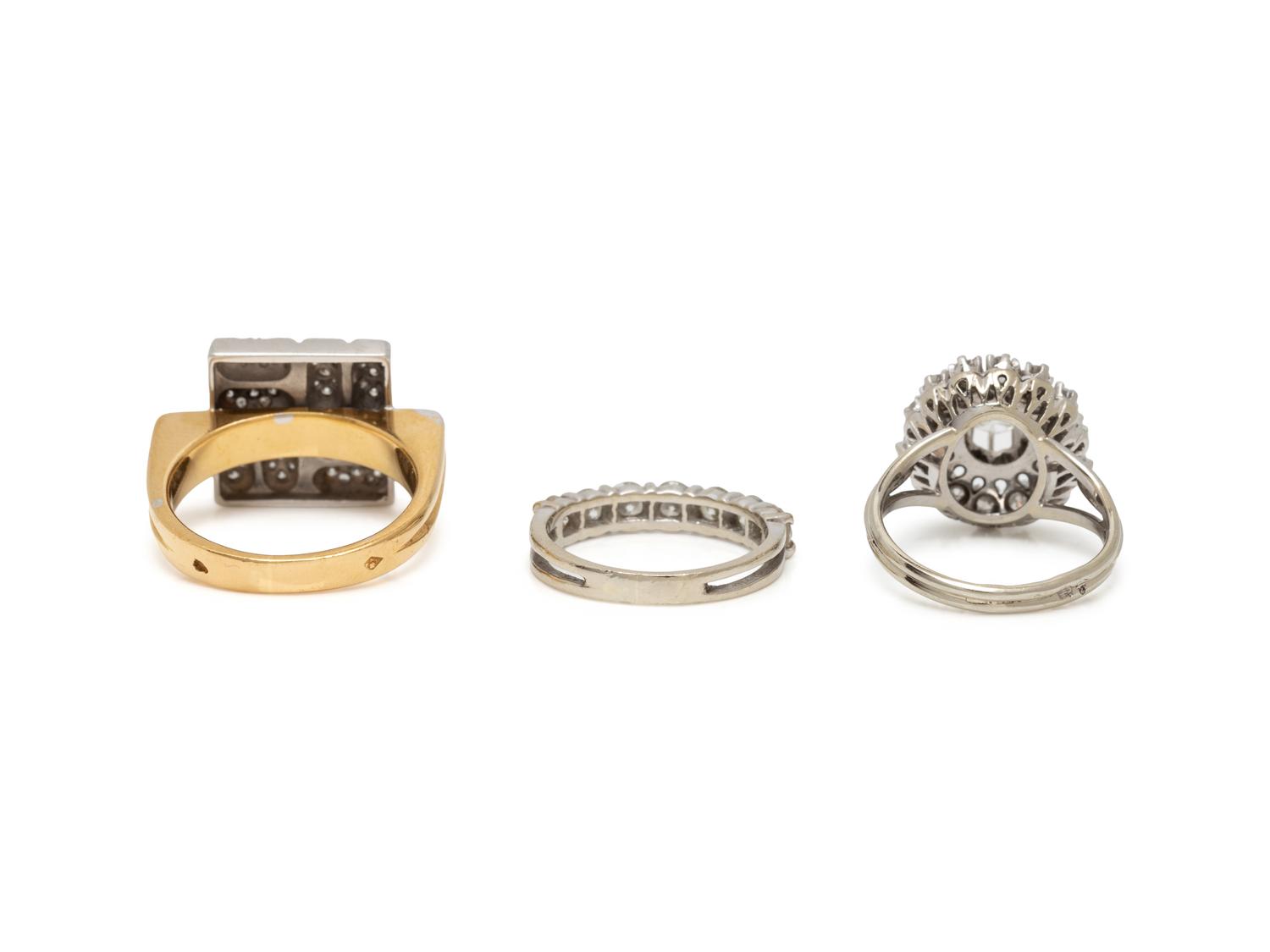 COLLECTION OF DIAMOND RINGS
