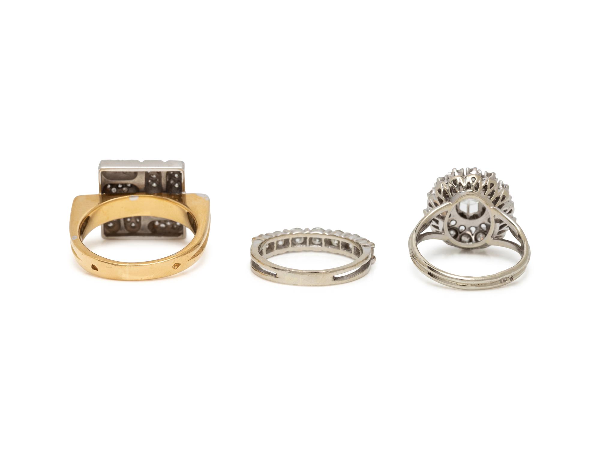 COLLECTION OF DIAMOND RINGS